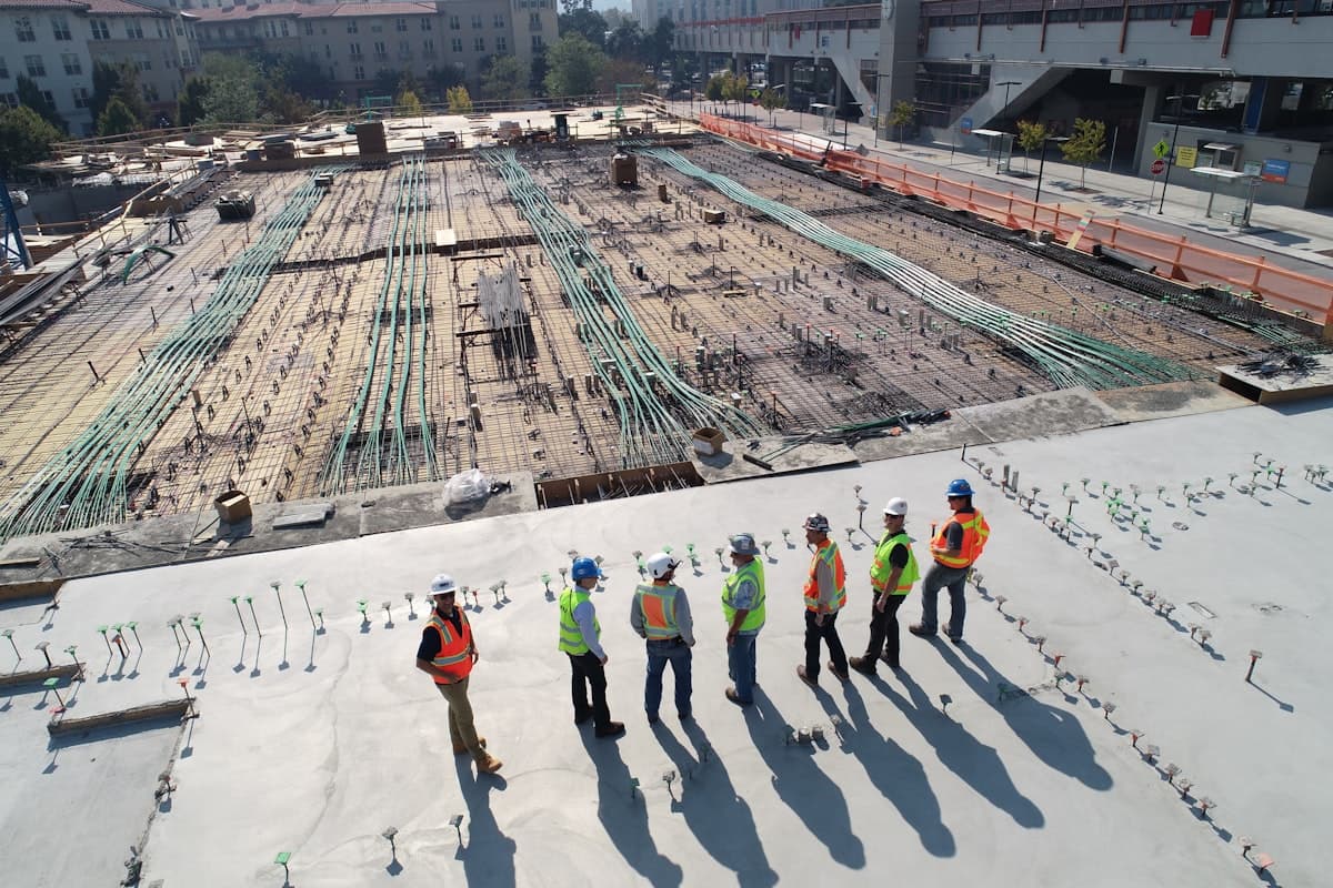 Engineering team on site